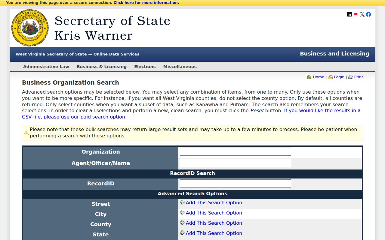 West Virginia advanced entity search used in a Moundsville resident lookup