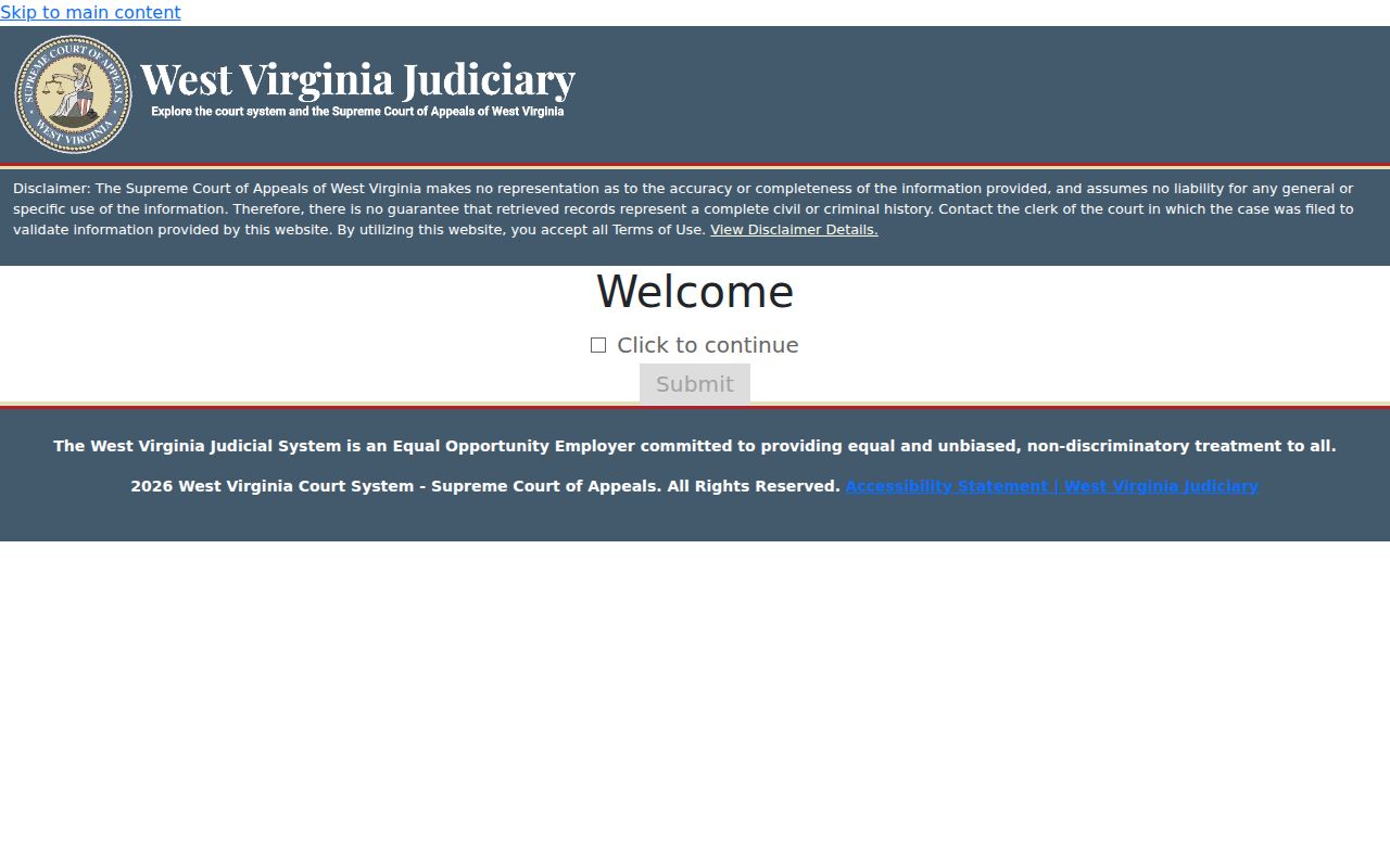 West Virginia Magistrate Case Search official portal